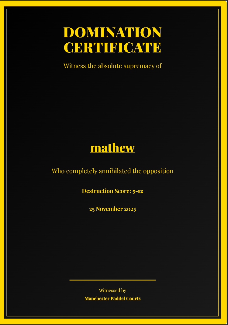 Luxury Champion Savage Certificate